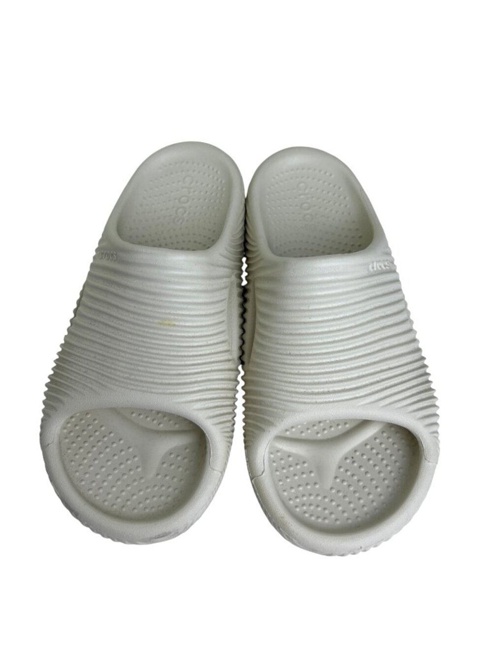 Crocs Mellow Tide Slides Off White Beige Comfort Sandals Casual Slip On